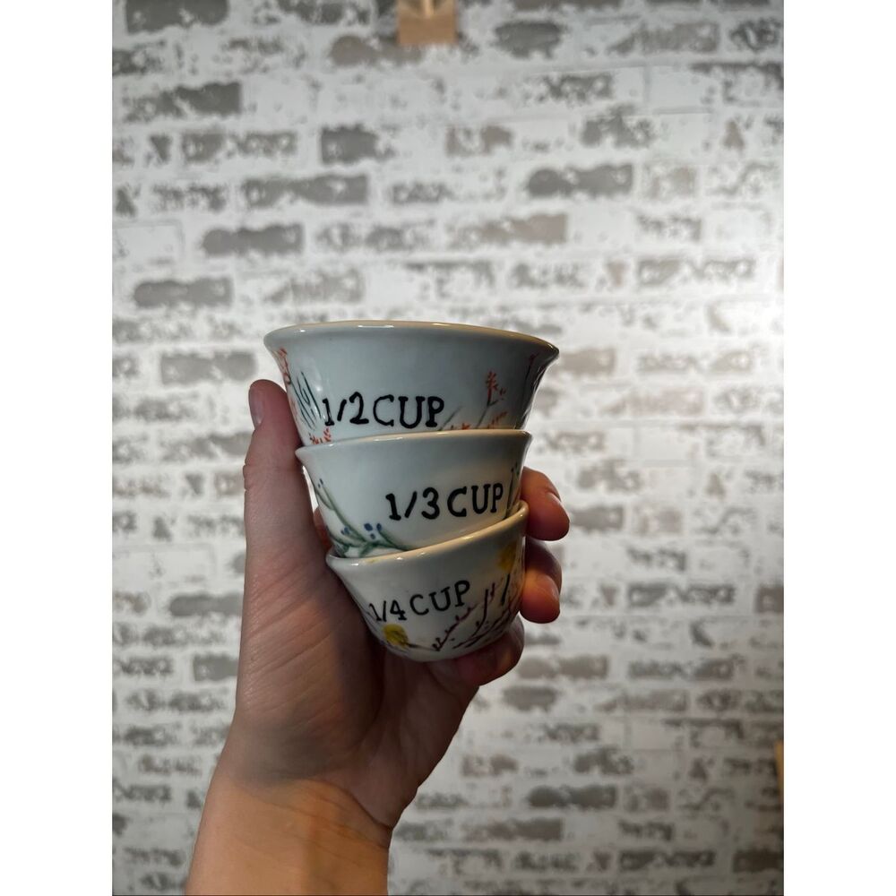 Anthropologie | set of four stacking measuring cups